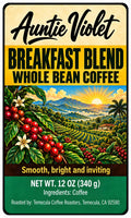 Auntie Violet Breakfast Blend Whole Bean Coffee